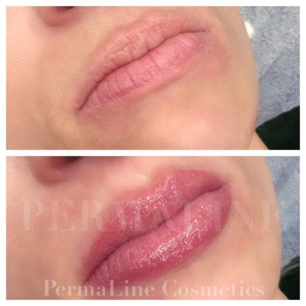 Lip Blushing Before & After